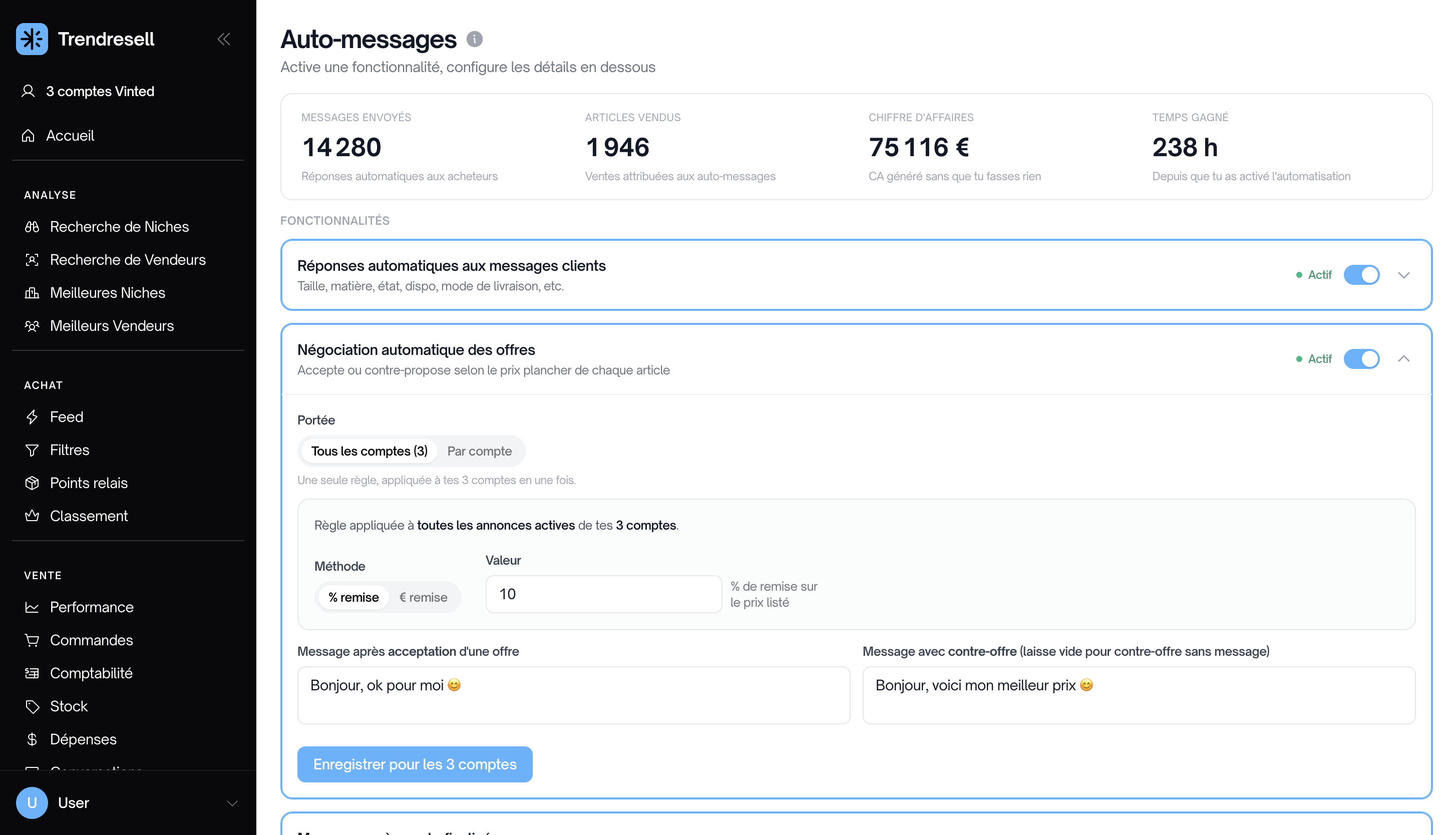 Négociation d'offres