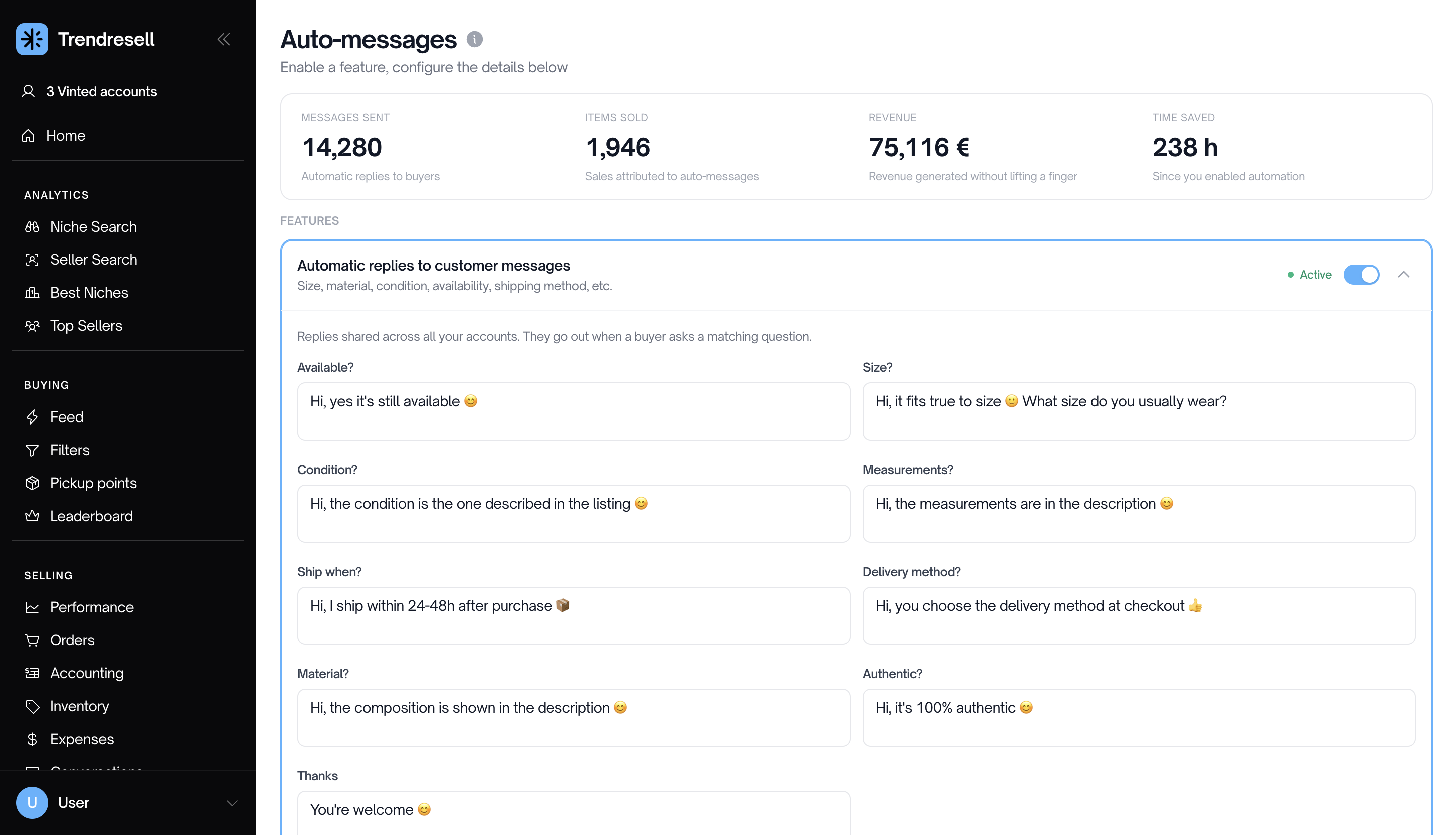 Automatic replies